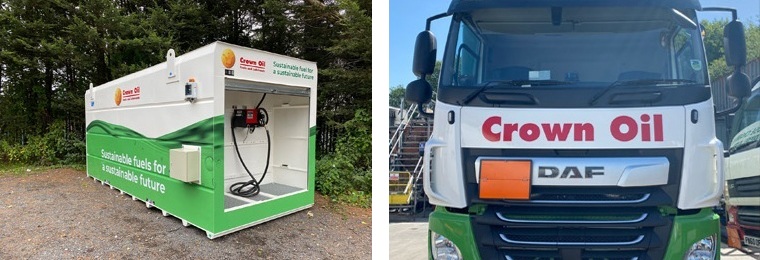 Crown Oil Fuel Storage Tank and Delivery Vehicle